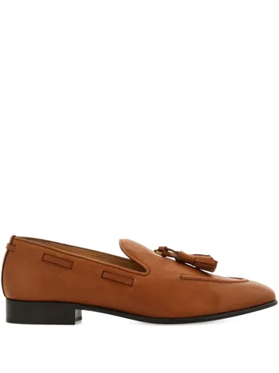 Ferragamo Loafer With Tassel Detail In Brown