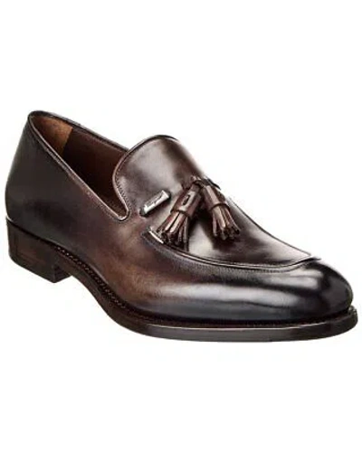 Pre-owned Ferragamo Tassel Leather Moccasin Men's In Brown