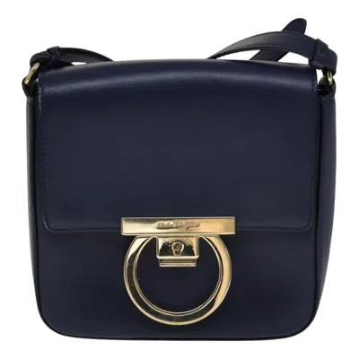 Pre-owned Ferragamo Tassel Leather Shoulder Bag () In Blue