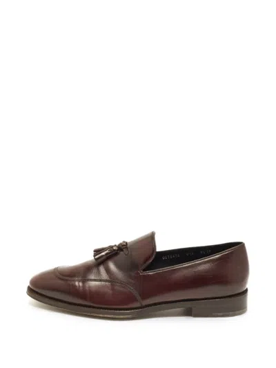 Pre-owned Ferragamo Tassel Penny Loafer In Brown
