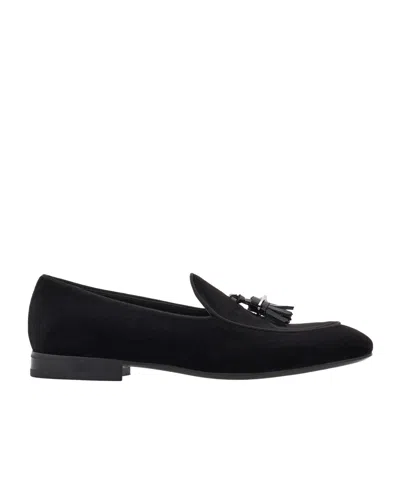 Ferragamo Loafer With Tassels In Black