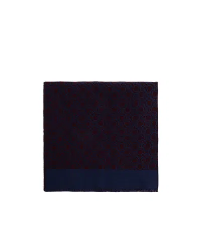 Ferragamo Gancini Monogram Scarf In Blue