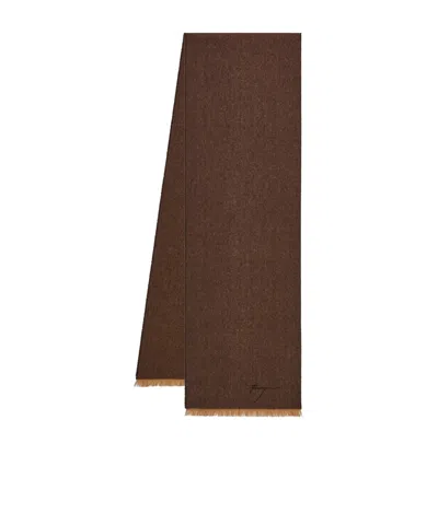 Ferragamo Tassel Scarf In Brown