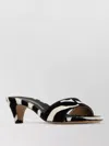 Ferragamo Sandals Open Toe Textured Finish Zebra Pattern In Multi
