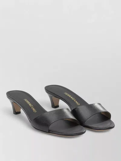 Ferragamo Tatiana Mule Open Toe Kitten Heel In Multi