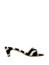 Ferragamo Sandals Open Toe Textured Finish Zebra Pattern In Multi