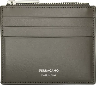 Ferragamo Taupe Florence Card Holder