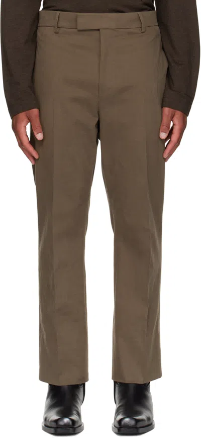 Ferragamo Taupe Tailored Trousers In Brown