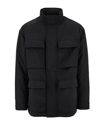 FERRAGAMO TECHNICAL FAILLE CABAN OVERCOAT