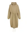 Ferragamo Technical Hooded Parka In Brown