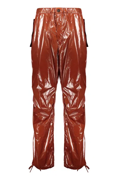 Ferragamo Technical-nylon Pants In Brown