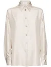 Ferragamo Technical Silk Shirt In White