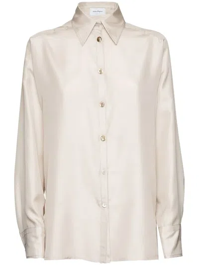 FERRAGAMO TECHNICAL SATIN SHIRT