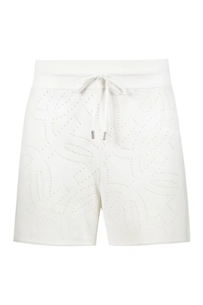 Ferragamo Techno Fabric Shorts In White