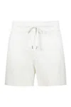 Ferragamo Gancini Pattern Drawstring Shorts In White