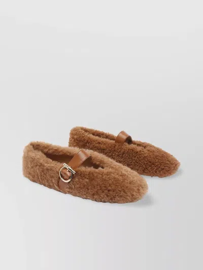Ferragamo Teddy Ballet Flats Buckle Detail