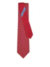 Ferragamo Terrier-print Silk Tie In Red