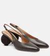 Ferragamo Tessie 70 Leather Slingback Pumps In Brown