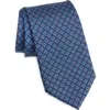 Ferragamo Tetris Gancini Silk Tie In Blue