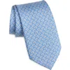Ferragamo Tetris Gancini Silk Tie In Blue