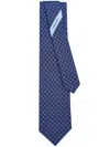 Ferragamo Tetris-print Silk Tie In Blue