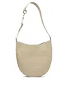 Ferragamo Textured Finish Shoulder Bags With Adjustable Strap In Neutral