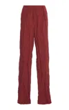 Ferragamo Textured Cotton-blend Cargo Pants In Red