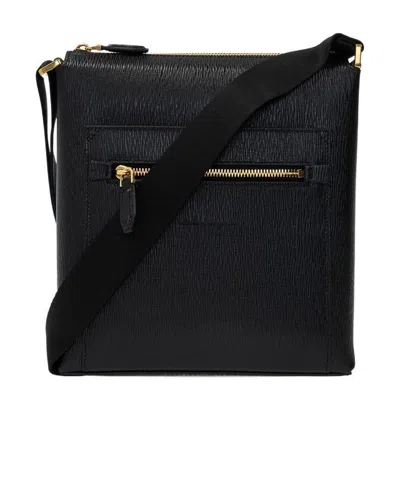 Ferragamo Textured-finish Shoulder Bag In Black