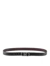 Ferragamo Men Textured Leather Belt With Iconic Gancini Buckle