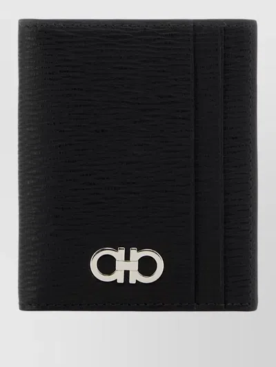 FERRAGAMO TEXTURED LEATHER CARD HOLDER ACCESSORY