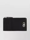 Ferragamo Textured Leather Gancini Card Holder