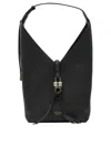 Ferragamo Textured Leather Hobo Shoulder Bag In Black
