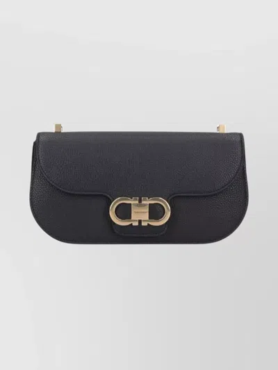 Ferragamo Textured Shoulder Bag Adjustable Strap