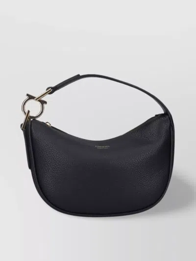 Ferragamo Textured Top Handle Shoulder Bag