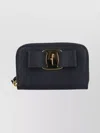 Ferragamo Textured Wallets Featuring Bow Detail In Blue