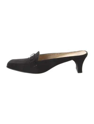 Pre-owned Ferragamo The 2a Indicates A Narrow Fit. Mules In Black