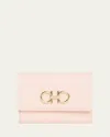 Ferragamo The Gancini Leather Wallet In Pink