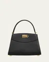 Ferragamo The New Studio Small Box Leather Top-handle Bag In Black