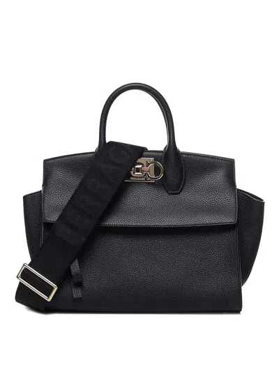 Ferragamo The Studio 中号手提包 In Negro