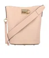 Ferragamo The Studio Bucket Shoulder Bag In Nude