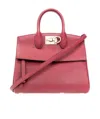 Ferragamo The Studio Leather Tote Bag In Pink
