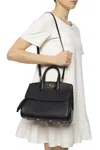 Ferragamo The Studio Leather Small Bag In Black