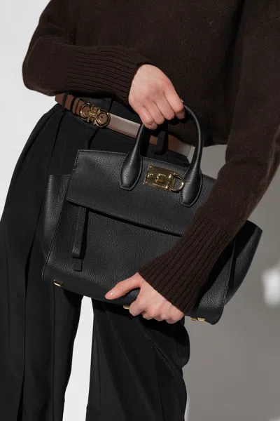 Ferragamo ‘the Studio Small' Shoulder Bag In Black