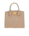 Ferragamo The Studio Small Tote In Nude