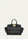 Ferragamo The Studio Soft Small Leather Top-handle Bag In Nero