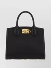 Ferragamo The Studio Structured Top Handle Handbag With Metal Feet