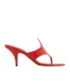Ferragamo Lyrai Leather Sandals In Red