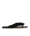 Ferragamo Loly Genuine Shearling Flip Flop In Brown