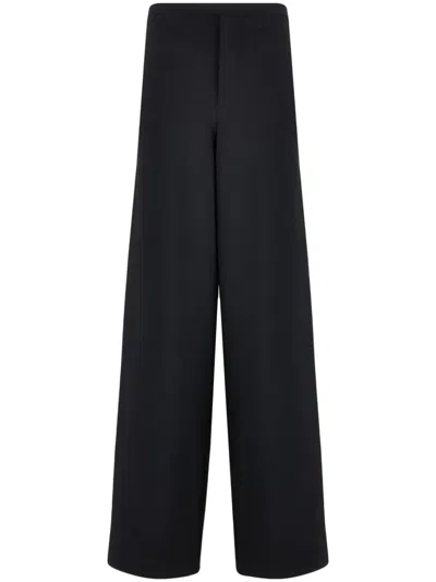 Ferragamo Pleat-detail Trousers In Black