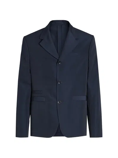 Ferragamo Three-button Blazer In Blue